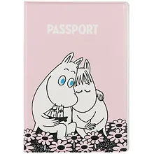 Купить Обложка для паспорта MOOMIN Муми-тролль и Фрекен Снорк сидят в цветах (ПВХ бокс) (МТО2021-03) — Фото №1