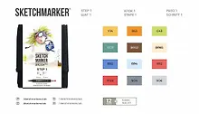 Купить Набор маркеров SKETCHMARKER BRUSH Step 1 12шт для начинающих + сумка органайзер — Фото №1