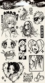 Купить Наклейки-тату переводные (Аниме-4) — Фото №1