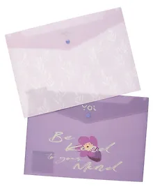 Купить Папка-конверт А4 на кнопке "Lavender", ассорти, Yoi — Фото №1