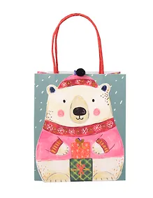 Купить Пакет А6 15.5*12.7*7.5 "Мишка" НГ, бум.мат.ламинат — Фото №1