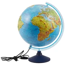 Купить Глобус физико-политический, рельеф, подсветка, диаметр 32 см — Фото №1