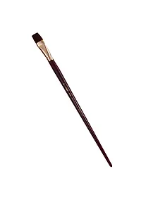 Купить Кисть художественная Вернисаж, синтетика бордовая, плоская, длинная ручка №20, Гамма — Фото №1