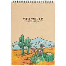 Купить Скетчбук А4 40л "Мексика" белый офсет, 120г/м2, тв.обложка, спираль — Фото №1