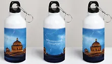 Купить Бутылка с карабином Мистический Петербург Исаакиевский собор (металл) (500мл) — Фото №1