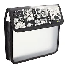 Купить Папка для тетрадей А5 "Чёрно-белое аниме" липучка, Оникс — Фото №1