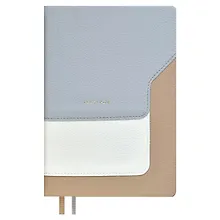 Купить Ежедневник недат. А5 160л "Лайка" серый, кожзам, тв.переплет, обл.поролон, тиснение фольгой,  офсет, ляссе — Фото №1