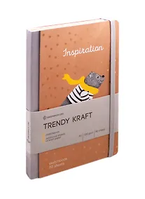 Купить Скетчбук А5 80л Trendy kraft" 100г/м2, доп.листы крафт, тв. обложка, на резинке, Greenwich Line — Фото №1