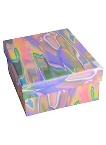 Купить Коробка подарочная "Яркие разводы" 13*13*7,5см. Картон — Фото №1