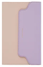 Купить Ежедневник недат. А6+ 120л "Плезир" беж. и сиреневый, кожзам, тв.переплет, тисн.фольгой, закругл.углы, офсет, справ.мат-лы, ляссе, инд.уп — Фото №1