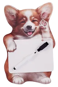 Купить Доска маркерная 17*27см "Весёлый корги" с маркером — Фото №1