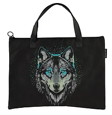 Купить Папка для тетрадей А4 "Волк" 33*24*0,3см, ткань, молния — Фото №1