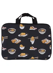 Купить Папка для тетрадей А4 "Gudetama" 29*36*7,5см, молния, черный, ткань — Фото №1