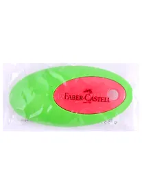Купить Ластик"Oval", овальный, пластиковый держатель, 60*30*10мм, ассорти, Faber-Castell — Фото №1