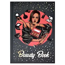 Купить Книга для записей мастера красоты А5 128л. "КРАСАВИЦА" тв.переплёт, 7БЦ, полноцв.печать, тиснение фольгой, мат.ламинация — Фото №1