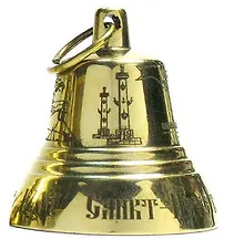 Купить Сувенир, АКМ, Колокольчик метал. с гравировкой  Санкт Петербург №4 (H-55мм) — Фото №1