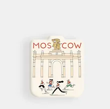 Купить Стикер объемный "Москва ВДНХ и бегуны". (1192474) — Фото №1