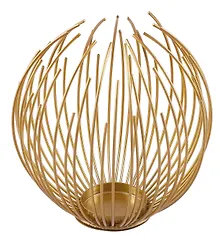 Купить Подсвечник на 1 свечу Шар золото (металл) (15×15) (7381513) — Фото №1