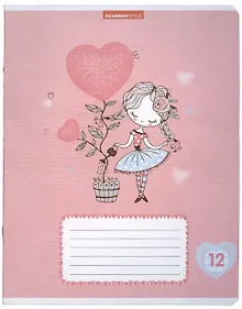 Купить Тетрадь в клетку Academy Style, "Девочки", 12 листов — Фото №1