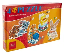 Купить Пазл. Пушистые малыши. 3-4-5-6 элементов. 20х14см. -М: Хатбер-М, ПЗ5_11473 457595 — Фото №1