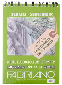 Купить Блокнот для зарисовок 21*29,7см 80л "Disegno Ecologico per Artisti" спираль, 120г/м2, Fabriano — Фото №1
