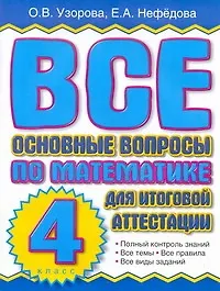 Купить Все основные вопросы по математике  для итоговой аттестации. 4кл. — Фото №1