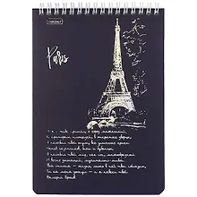 Купить Блокнот А5 80л кл. "Блеск столиц" гребень, мат.ламинация, 3D фольга, ассорти — Фото №1