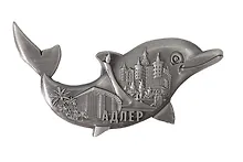 Купить Магнит-дельфин Отель Богатырь,Коллаж олимпийский (металл) (Адлер) (027-10ATN-165K6) — Фото №1