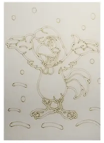 Купить Трафарет Петушок № 2 А5 (148х210) (А5-1223) (3+) (Песочный мир) — Фото №1