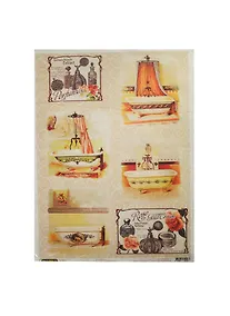Купить Рисовая бумага для декупажа Craft Premier Ванные комнаты (CP00287) (А3) (25г/м) (упаковка) — Фото №1