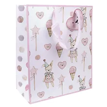 Купить Пакет А4 26*32*12,5 "Сердечки и мороженки" дет., бум.мат.ламинат — Фото №1