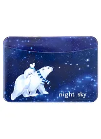 Купить Чехол для карточек горизонтальный Белые медведи Night sky — Фото №1