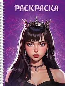 Купить Раскраска-антистресс. Девушки. "Девушка в короне" — Фото №1