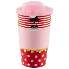 Купить Термостакан цветной с полосками Усы 500мл (коробка) — Фото №1