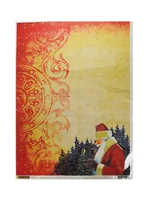 Купить Рис. бумага для декупажа Craft Premier Дед Мороз и птичка (CP05287) (28,2х38,4см) (25г/м) (упаковка) — Фото №1