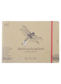 Купить Скетчбук 24,5*17,7cм 36л "SMLT Art Cream authenticbook", на резинке, 80г/м2, кремовый, сшивка — Фото №1