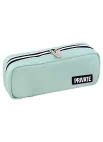 Купить Пенал-косметичка "Private", пастельно-мятный, 21х9х5 см — Фото №1