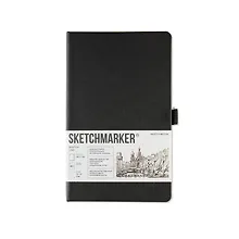 Купить Блокнот для зарисовок 9*14см 80л "Sketchmarker Domino" 140г/м2, 7БЦ, черно-белый — Фото №1