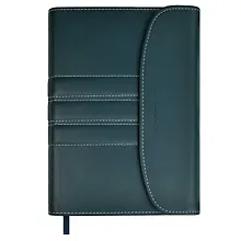 Купить Ежедневник недат. А5 160л "Плезир" морская волна, иск.кожа, тв.переплет, блинт.тиснение, офсет, ляссе — Фото №1