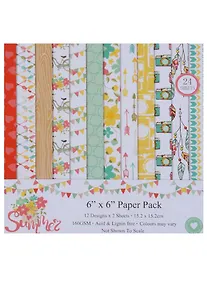 Купить Набор бумаги для скрапбукинга, 15*15см, 24 листа, 12 дизайнов Summer (11-6) (11-22345-11-6) — Фото №1