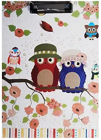 Купить Планшет «Owls», А5, картон, в ассортименте — Фото №1