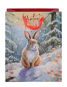 Купить Пакет А5 23*18*10 "Зайка. Winter times" НГ, бум.мат.ламинат — Фото №1