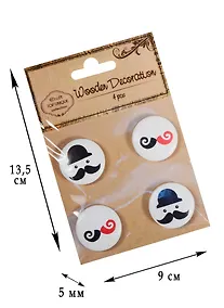 Купить Набор Джентльмен, 4шт*3см, дерево (D26001250D) — Фото №1