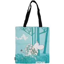 Купить Сумка-шоппер MOOMIN Муми-тролль с букетом цветная, текстиль — Фото №1