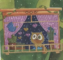 Купить Алмазная мозаика MAZARI Открытка своими руками Котик на подоконнике, 15х15 см, ОПП-упаковка — Фото №1