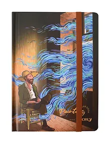 Купить Книга для записей А5 112л "Painting story" тверд.обл., резинка, ассорти — Фото №1