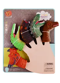 Купить Пальчиковый театр Динозавры. 5 фигурок на блистере. Мягкий ПВХ. — Фото №1