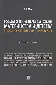 Купить Государственно-правовая охрана материнства и детства в России в середине XIX – начале ХХ в. Монография — Фото №1