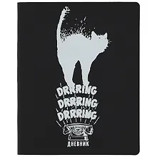 Купить Дневник школьный Listoff, "Black style. Cat", черный — Фото №1