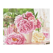 Купить Алмазная мозаика Три Совы "Розовые пионы", 30 х 40 см, холст — Фото №1